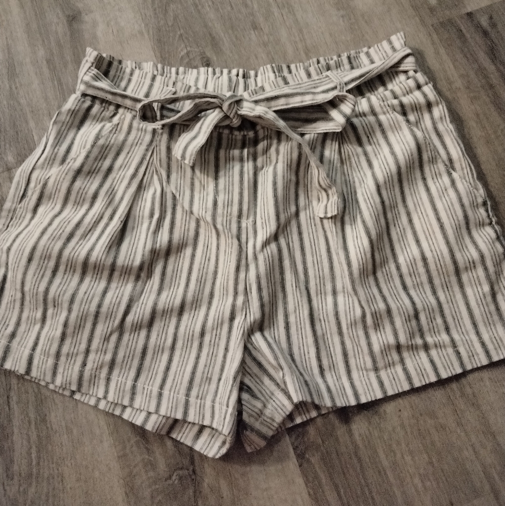 High Waisted Striped Shorts